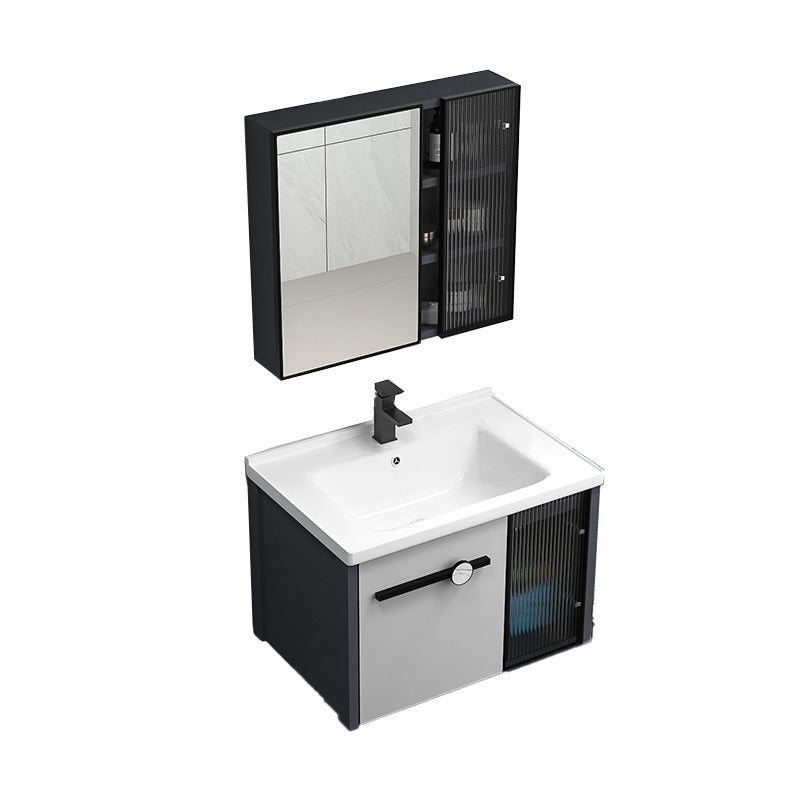 Modern Single Sink Vanity Metal Frame Rectangular Vanity Set Vanity & Faucet & Mirror Cabinet https: res.litfad.com site img item 2023 02 01 7462948 1200x1200.jpg Clearhalo 'Bathroom Remodel & Bathroom Fixtures' 'Bathroom Vanities' 'bathroom_vanities' 'Home Improvement' 'home_improvement' 'home_improvement_bathroom_vanities' 7462948