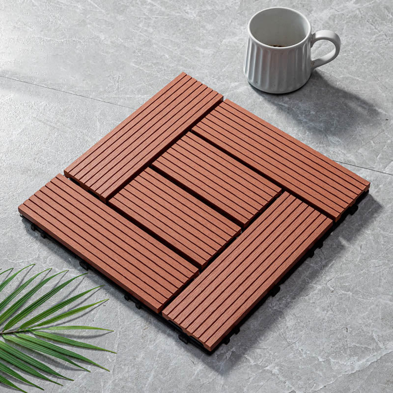 Classical Wooden Flooring Tiles Interlocking Garden Patio Flooring Tiles Red Brown Transformation Clearhalo 'Home Improvement' 'home_improvement' 'home_improvement_outdoor_deck_tiles_planks' 'Outdoor Deck Tiles & Planks' 'Outdoor Flooring & Tile' 'Outdoor Remodel' 'outdoor_deck_tiles_planks' 7465019