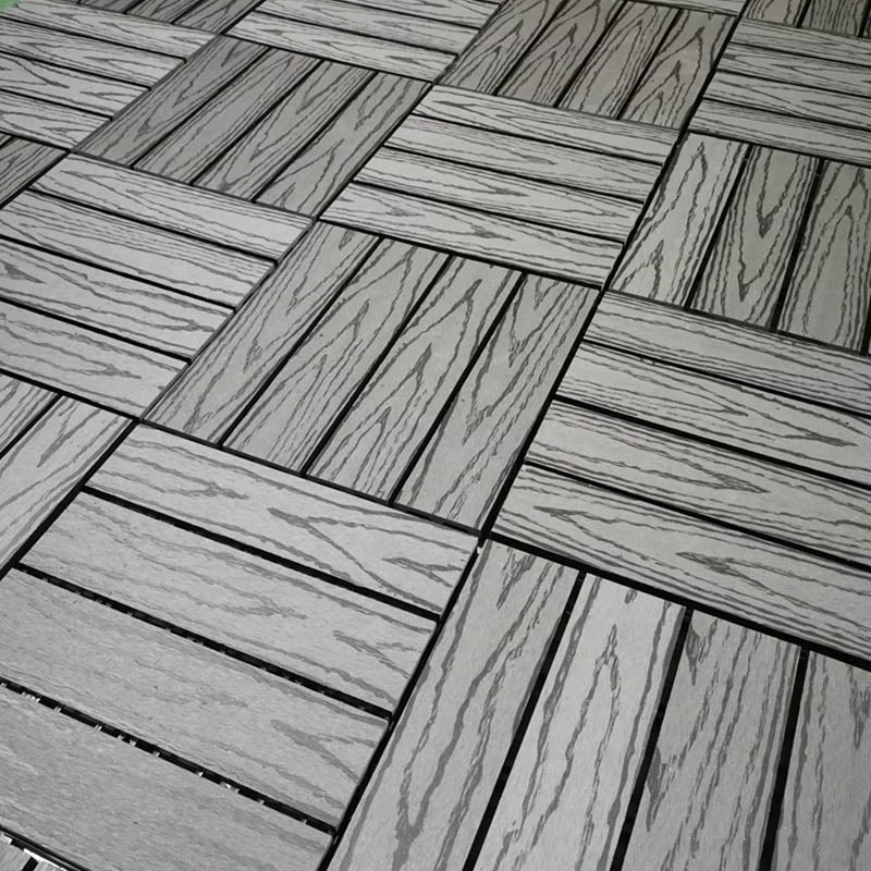 Classical Deck Tile Interlocking Wood Outdoor Flooring Flooring Tile Ash Wood Grain 10.7 sq ft. - 11 Pieces Clearhalo 'Home Improvement' 'home_improvement' 'home_improvement_outdoor_deck_tiles_planks' 'Outdoor Deck Tiles & Planks' 'Outdoor Flooring & Tile' 'Outdoor Remodel' 'outdoor_deck_tiles_planks' 7465054