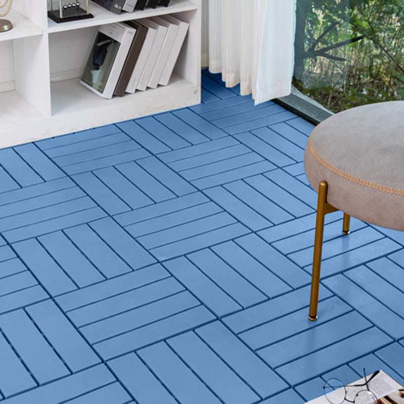 Classical Wood Outdoor Flooring Interlocking Patio Flooring Tiles Blue 10.7 sq ft. - 11 Pieces Clearhalo 'Home Improvement' 'home_improvement' 'home_improvement_outdoor_deck_tiles_planks' 'Outdoor Deck Tiles & Planks' 'Outdoor Flooring & Tile' 'Outdoor Remodel' 'outdoor_deck_tiles_planks' 7465060