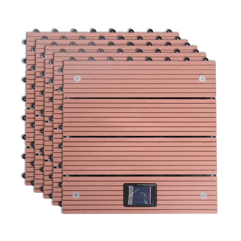 Modern Outdoor Patio Water Resistant Interlocking Composite Floor Tiles Red Brown Clearhalo 'Home Improvement' 'home_improvement' 'home_improvement_outdoor_deck_tiles_planks' 'Outdoor Deck Tiles & Planks' 'Outdoor Flooring & Tile' 'Outdoor Remodel' 'outdoor_deck_tiles_planks' 7465151