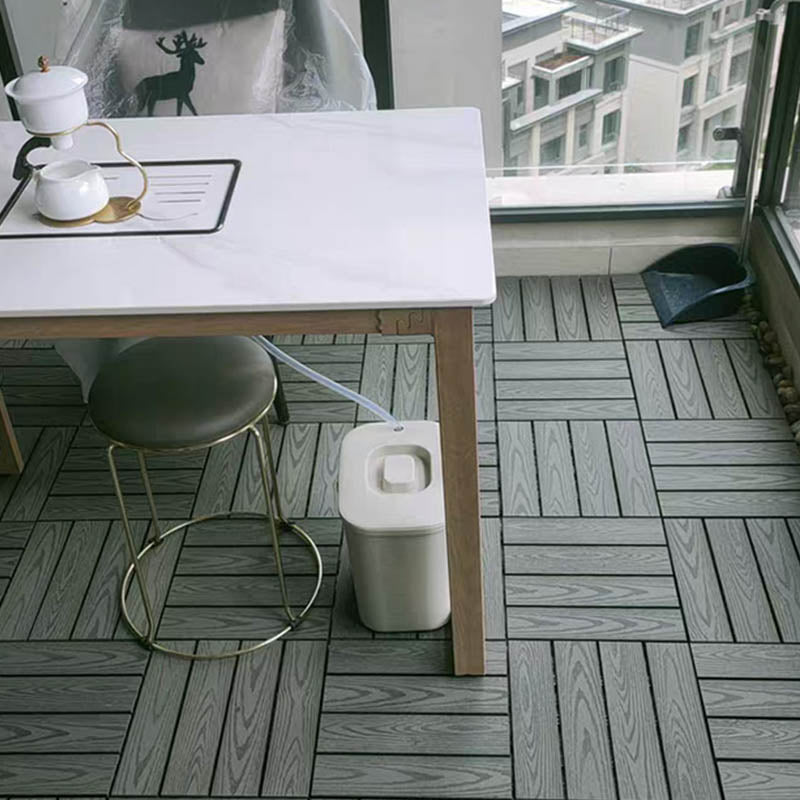 Classical Square Decking Tiles Solid Color Composite Patio Flooring Tiles 12" x 12" Grey Clearhalo 'Home Improvement' 'home_improvement' 'home_improvement_outdoor_deck_tiles_planks' 'Outdoor Deck Tiles & Planks' 'Outdoor Flooring & Tile' 'Outdoor Remodel' 'outdoor_deck_tiles_planks' 7465179