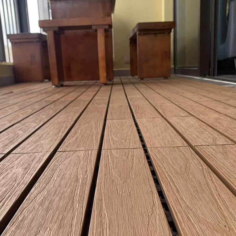 Classical Square Decking Tiles Solid Color Composite Patio Flooring Tiles 12" x 12" Light Brown Clearhalo 'Home Improvement' 'home_improvement' 'home_improvement_outdoor_deck_tiles_planks' 'Outdoor Deck Tiles & Planks' 'Outdoor Flooring & Tile' 'Outdoor Remodel' 'outdoor_deck_tiles_planks' 7465187