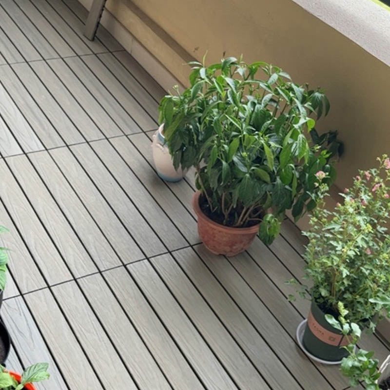 Classical Square Decking Tiles Solid Color Composite Patio Flooring Tiles 1' x 2' Light Grey Clearhalo 'Home Improvement' 'home_improvement' 'home_improvement_outdoor_deck_tiles_planks' 'Outdoor Deck Tiles & Planks' 'Outdoor Flooring & Tile' 'Outdoor Remodel' 'outdoor_deck_tiles_planks' 7465201