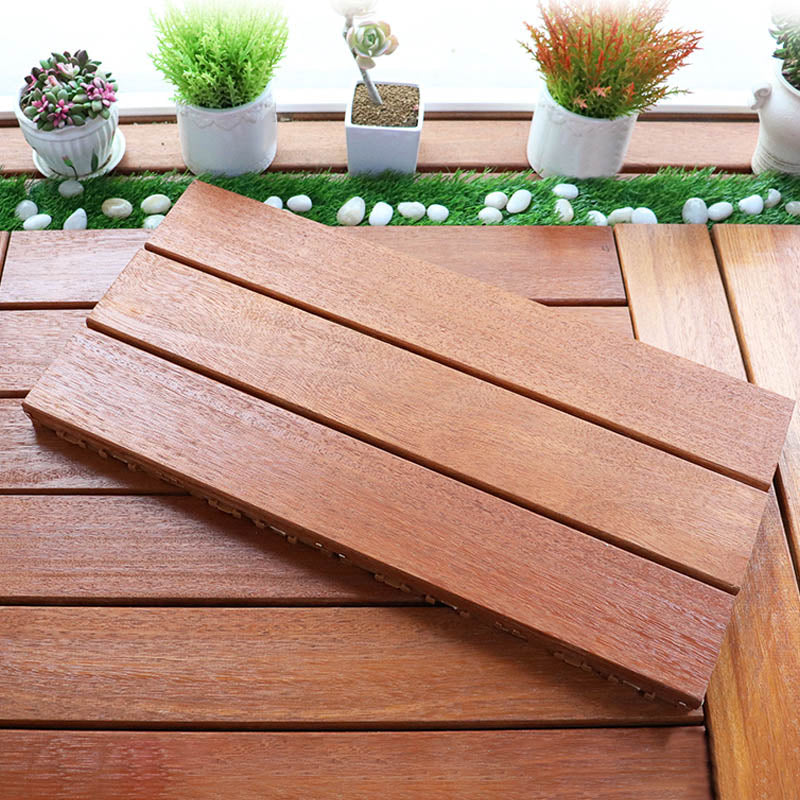 Classic Wood Deck Tiles Interlocking Composite Patio Flooring Tiles 23.6"L x 11.8"W Brown Clearhalo 'Home Improvement' 'home_improvement' 'home_improvement_outdoor_deck_tiles_planks' 'Outdoor Deck Tiles & Planks' 'Outdoor Flooring & Tile' 'Outdoor Remodel' 'outdoor_deck_tiles_planks' 7465211