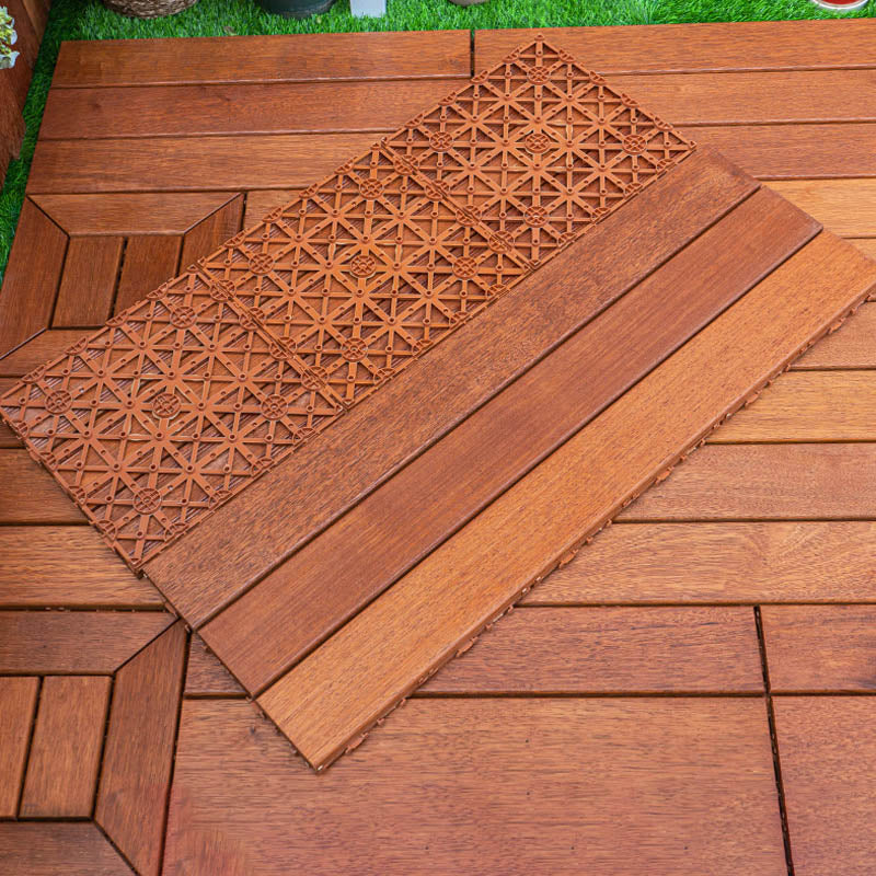 Classic Wood Deck Tiles Interlocking Composite Patio Flooring Tiles 35"L x 12"W Yellow Brown Clearhalo 'Home Improvement' 'home_improvement' 'home_improvement_outdoor_deck_tiles_planks' 'Outdoor Deck Tiles & Planks' 'Outdoor Flooring & Tile' 'Outdoor Remodel' 'outdoor_deck_tiles_planks' 7465215