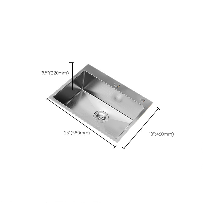 Soundproof Kitchen Sink Overflow Hole Design Stainless Steel Kitchen Sink with Faucet Clearhalo 'Home Improvement' 'home_improvement' 'home_improvement_kitchen_sinks' 'Kitchen Remodel & Kitchen Fixtures' 'Kitchen Sinks & Faucet Components' 'Kitchen Sinks' 'kitchen_sinks' 7465386