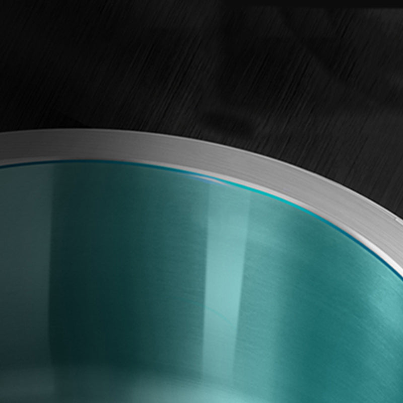 Contemporary Single Bowl Kitchen Sink Round Stainless Steel Sink with Drain Strainer Kit Clearhalo 'Home Improvement' 'home_improvement' 'home_improvement_kitchen_sinks' 'Kitchen Remodel & Kitchen Fixtures' 'Kitchen Sinks & Faucet Components' 'Kitchen Sinks' 'kitchen_sinks' 7465405