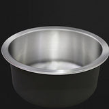 Contemporary Single Bowl Kitchen Sink Round Stainless Steel Sink with Drain Strainer Kit Clearhalo 'Home Improvement' 'home_improvement' 'home_improvement_kitchen_sinks' 'Kitchen Remodel & Kitchen Fixtures' 'Kitchen Sinks & Faucet Components' 'Kitchen Sinks' 'kitchen_sinks' 7465407