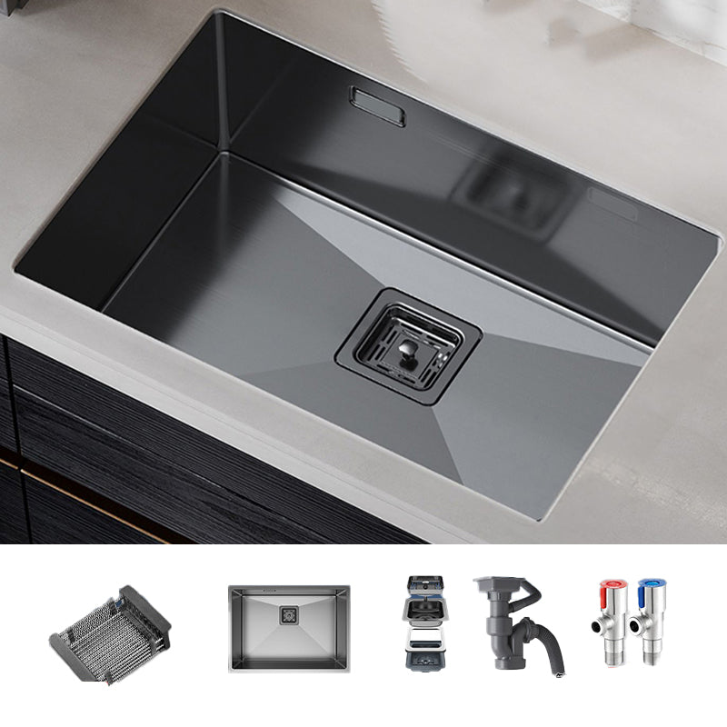 Soundproof Kitchen Sink Overflow Hole Design Stainless Steel Kitchen Sink None Not Available Clearhalo 'Home Improvement' 'home_improvement' 'home_improvement_kitchen_sinks' 'Kitchen Remodel & Kitchen Fixtures' 'Kitchen Sinks & Faucet Components' 'Kitchen Sinks' 'kitchen_sinks' 7465416