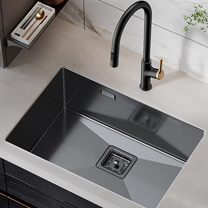 Soundproof Kitchen Sink Overflow Hole Design Stainless Steel Kitchen Sink Clearhalo 'Home Improvement' 'home_improvement' 'home_improvement_kitchen_sinks' 'Kitchen Remodel & Kitchen Fixtures' 'Kitchen Sinks & Faucet Components' 'Kitchen Sinks' 'kitchen_sinks' 7465420