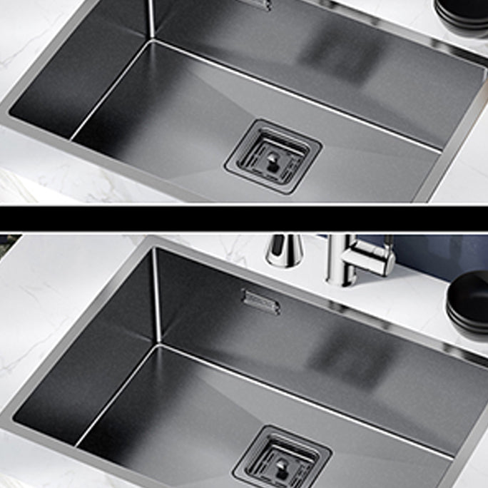 Soundproof Kitchen Sink Overflow Hole Design Stainless Steel Kitchen Sink Clearhalo 'Home Improvement' 'home_improvement' 'home_improvement_kitchen_sinks' 'Kitchen Remodel & Kitchen Fixtures' 'Kitchen Sinks & Faucet Components' 'Kitchen Sinks' 'kitchen_sinks' 7465423