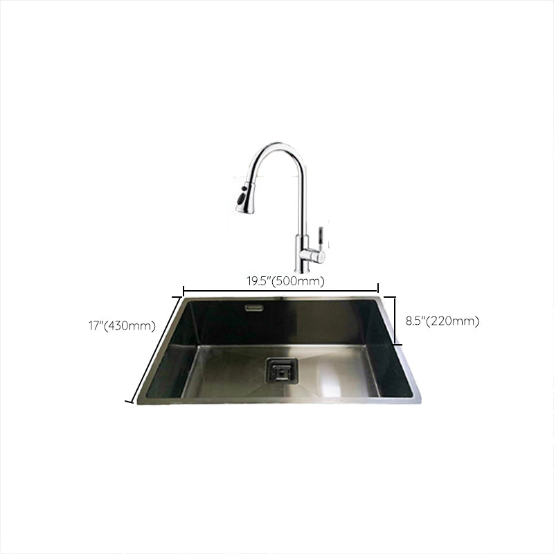 Soundproof Kitchen Sink Overflow Hole Design Stainless Steel Kitchen Sink Clearhalo 'Home Improvement' 'home_improvement' 'home_improvement_kitchen_sinks' 'Kitchen Remodel & Kitchen Fixtures' 'Kitchen Sinks & Faucet Components' 'Kitchen Sinks' 'kitchen_sinks' 7465428