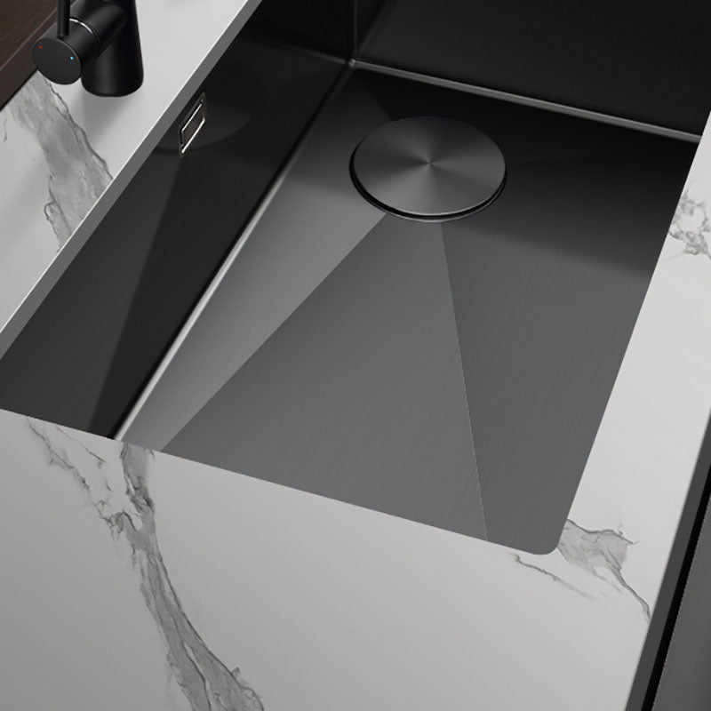 Modern Style Kitchen Sink Noise-cancelling Design Undermount Kitchen Sink with Faucet Clearhalo 'Home Improvement' 'home_improvement' 'home_improvement_kitchen_sinks' 'Kitchen Remodel & Kitchen Fixtures' 'Kitchen Sinks & Faucet Components' 'Kitchen Sinks' 'kitchen_sinks' 7465479