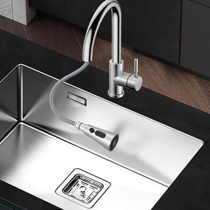 Kitchen Sink Stainless Steel Overflow Hole Design Kitchen Sink with Faucet Clearhalo 'Home Improvement' 'home_improvement' 'home_improvement_kitchen_sinks' 'Kitchen Remodel & Kitchen Fixtures' 'Kitchen Sinks & Faucet Components' 'Kitchen Sinks' 'kitchen_sinks' 7465496