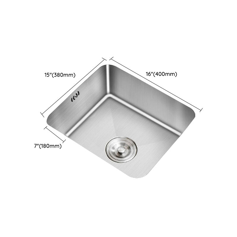 Modern Style Kitchen Sink Stainless Steel Overflow Hole Design Kitchen Sink with Faucet Clearhalo 'Home Improvement' 'home_improvement' 'home_improvement_kitchen_sinks' 'Kitchen Remodel & Kitchen Fixtures' 'Kitchen Sinks & Faucet Components' 'Kitchen Sinks' 'kitchen_sinks' 7465529