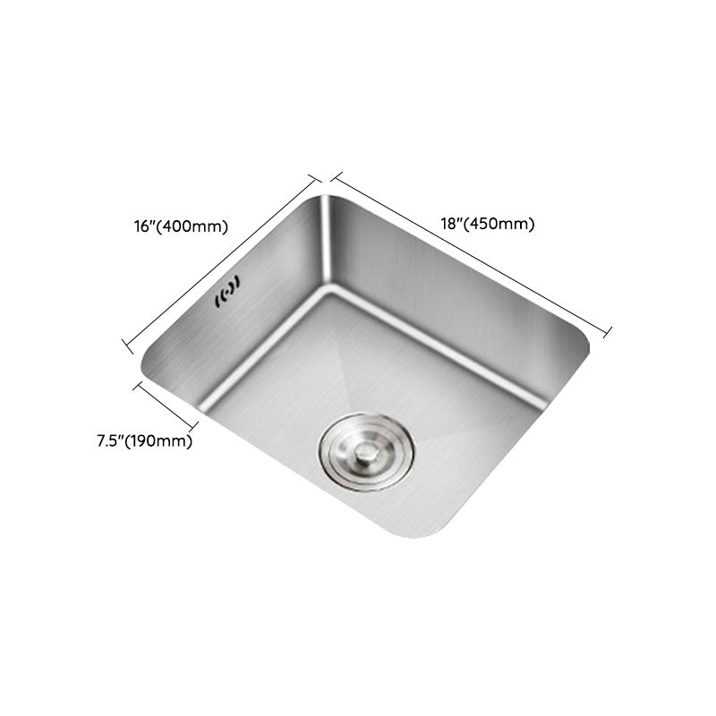 Modern Style Kitchen Sink Stainless Steel Overflow Hole Design Kitchen Sink with Faucet Clearhalo 'Home Improvement' 'home_improvement' 'home_improvement_kitchen_sinks' 'Kitchen Remodel & Kitchen Fixtures' 'Kitchen Sinks & Faucet Components' 'Kitchen Sinks' 'kitchen_sinks' 7465530