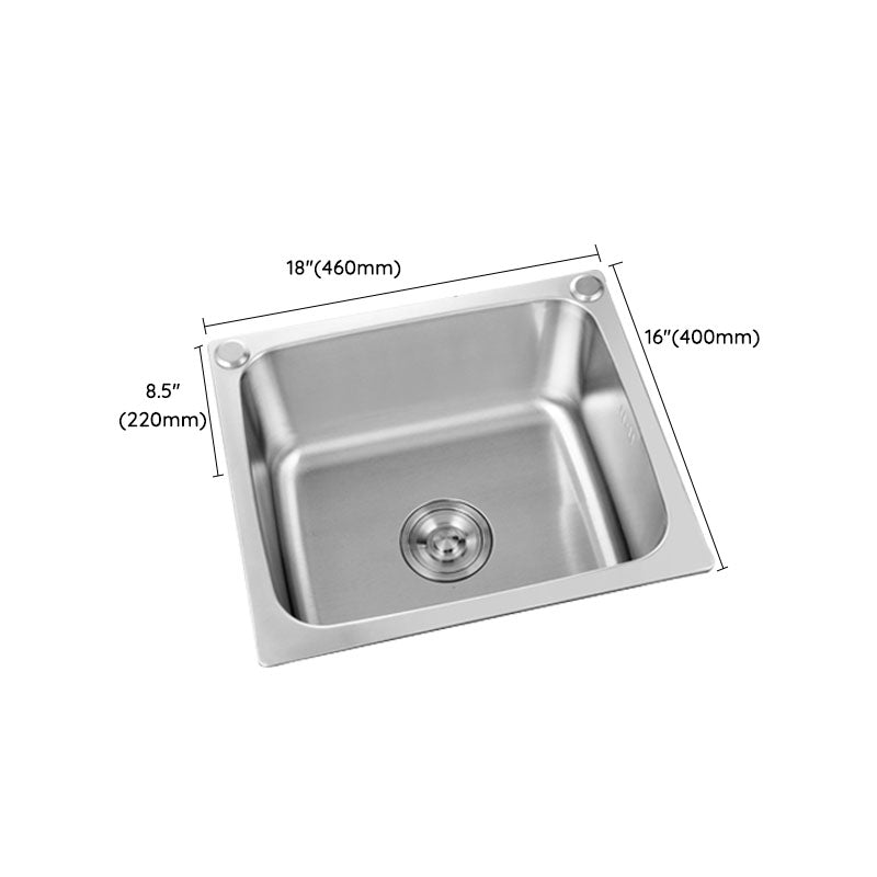 Modern Style Kitchen Sink Stainless Steel Kitchen Sink with Faucet Clearhalo 'Home Improvement' 'home_improvement' 'home_improvement_kitchen_sinks' 'Kitchen Remodel & Kitchen Fixtures' 'Kitchen Sinks & Faucet Components' 'Kitchen Sinks' 'kitchen_sinks' 7465580