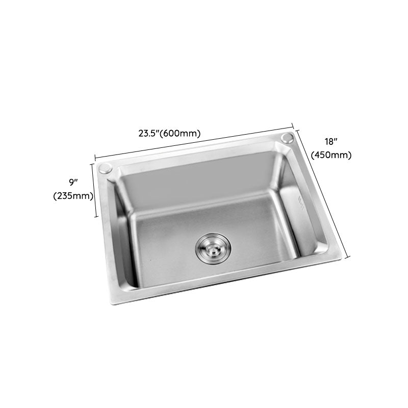 Modern Style Kitchen Sink Stainless Steel Kitchen Sink with Faucet Clearhalo 'Home Improvement' 'home_improvement' 'home_improvement_kitchen_sinks' 'Kitchen Remodel & Kitchen Fixtures' 'Kitchen Sinks & Faucet Components' 'Kitchen Sinks' 'kitchen_sinks' 7465582