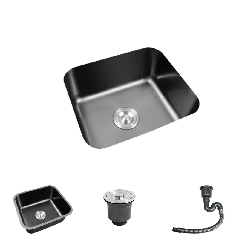 Modern Style Undermount Kitchen Sink Stainless Steel Oval Kitchen Sink with Faucet 18"L x 15"W x 8"H None Clearhalo 'Home Improvement' 'home_improvement' 'home_improvement_kitchen_sinks' 'Kitchen Remodel & Kitchen Fixtures' 'Kitchen Sinks & Faucet Components' 'Kitchen Sinks' 'kitchen_sinks' 7465585