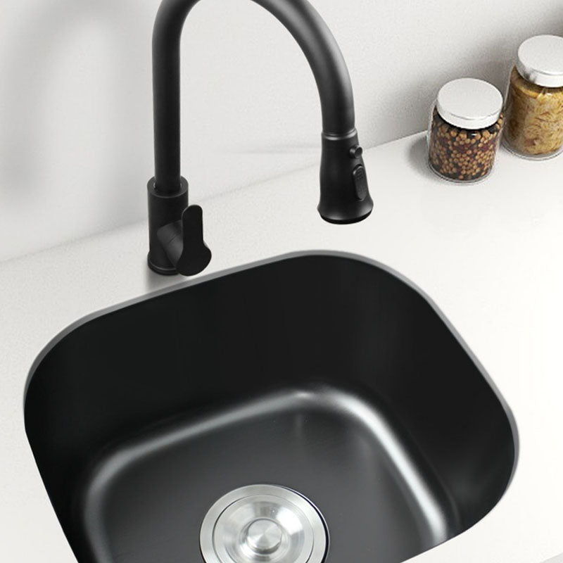 Modern Style Undermount Kitchen Sink Stainless Steel Oval Kitchen Sink with Faucet Clearhalo 'Home Improvement' 'home_improvement' 'home_improvement_kitchen_sinks' 'Kitchen Remodel & Kitchen Fixtures' 'Kitchen Sinks & Faucet Components' 'Kitchen Sinks' 'kitchen_sinks' 7465586