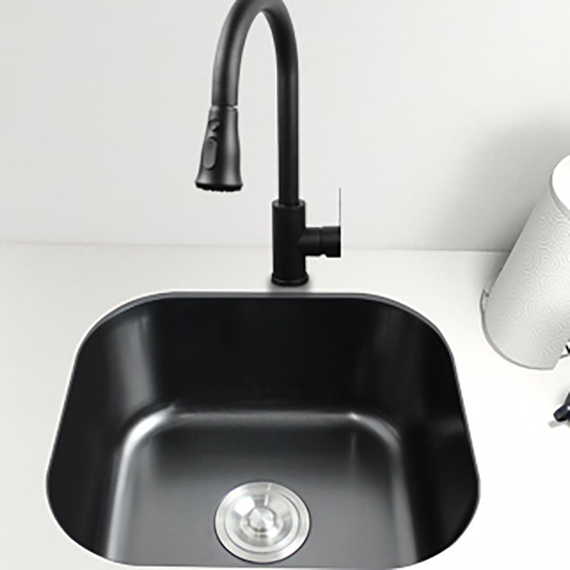 Modern Style Undermount Kitchen Sink Stainless Steel Oval Kitchen Sink with Faucet Clearhalo 'Home Improvement' 'home_improvement' 'home_improvement_kitchen_sinks' 'Kitchen Remodel & Kitchen Fixtures' 'Kitchen Sinks & Faucet Components' 'Kitchen Sinks' 'kitchen_sinks' 7465600
