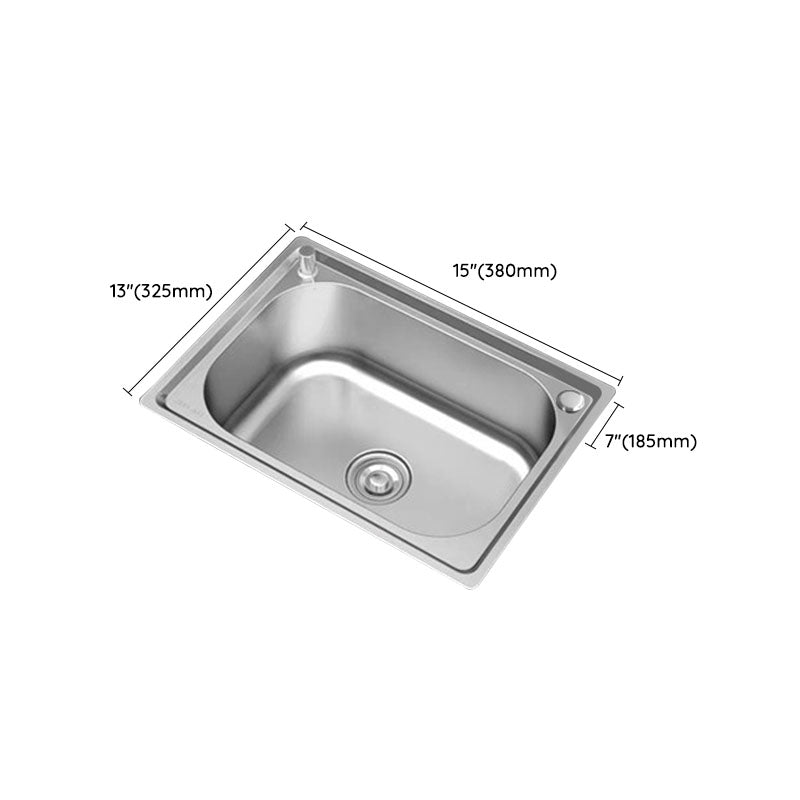 Modern Style Kitchen Sink Stainless Steel Drop-In Oval Kitchen Sink with Faucet Clearhalo 'Home Improvement' 'home_improvement' 'home_improvement_kitchen_sinks' 'Kitchen Remodel & Kitchen Fixtures' 'Kitchen Sinks & Faucet Components' 'Kitchen Sinks' 'kitchen_sinks' 7465626
