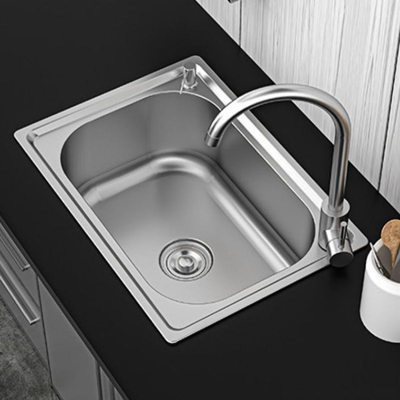 Drop-In Kitchen Sink Soundproof Design Stainless Steel Kitchen Sink with Faucet Clearhalo 'Home Improvement' 'home_improvement' 'home_improvement_kitchen_sinks' 'Kitchen Remodel & Kitchen Fixtures' 'Kitchen Sinks & Faucet Components' 'Kitchen Sinks' 'kitchen_sinks' 7465634