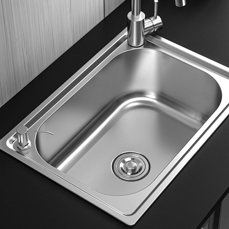 Drop-In Kitchen Sink Soundproof Design Stainless Steel Kitchen Sink with Faucet Clearhalo 'Home Improvement' 'home_improvement' 'home_improvement_kitchen_sinks' 'Kitchen Remodel & Kitchen Fixtures' 'Kitchen Sinks & Faucet Components' 'Kitchen Sinks' 'kitchen_sinks' 7465639