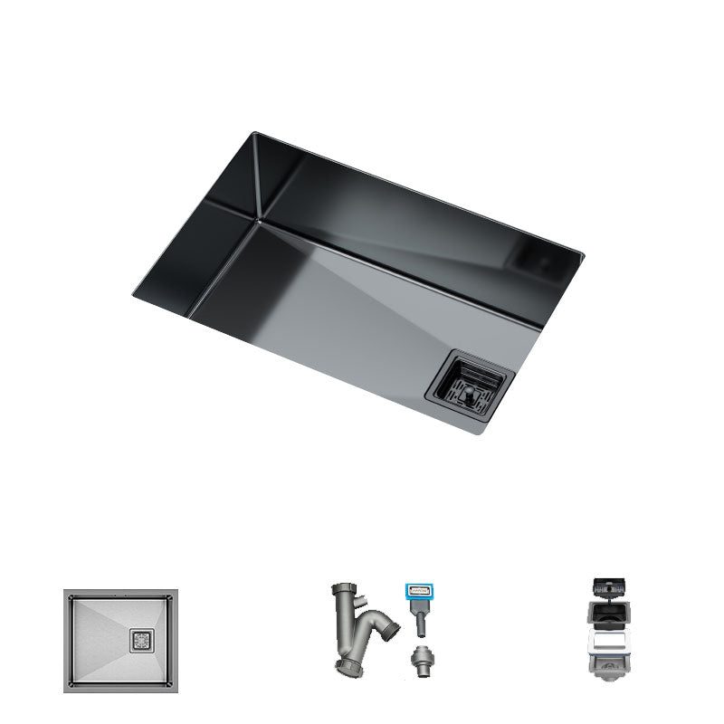 Modern Style Undermount Kitchen Sink Stainless Steel Kitchen Sink with Faucet 19.7"L x 17.7"W x 8.3"H None Clearhalo 'Home Improvement' 'home_improvement' 'home_improvement_kitchen_sinks' 'Kitchen Remodel & Kitchen Fixtures' 'Kitchen Sinks & Faucet Components' 'Kitchen Sinks' 'kitchen_sinks' 7465731