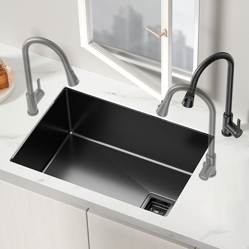 Modern Style Undermount Kitchen Sink Stainless Steel Kitchen Sink with Faucet Clearhalo 'Home Improvement' 'home_improvement' 'home_improvement_kitchen_sinks' 'Kitchen Remodel & Kitchen Fixtures' 'Kitchen Sinks & Faucet Components' 'Kitchen Sinks' 'kitchen_sinks' 7465734