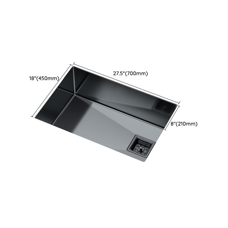 Modern Style Undermount Kitchen Sink Stainless Steel Kitchen Sink with Faucet Clearhalo 'Home Improvement' 'home_improvement' 'home_improvement_kitchen_sinks' 'Kitchen Remodel & Kitchen Fixtures' 'Kitchen Sinks & Faucet Components' 'Kitchen Sinks' 'kitchen_sinks' 7465748