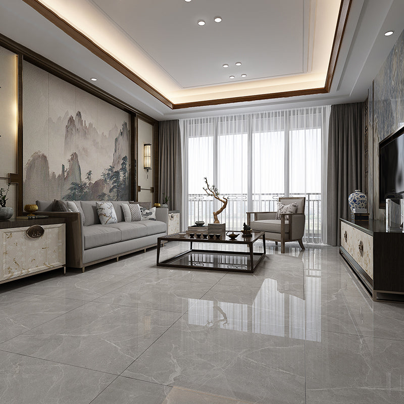 Simple Square Tile Porcelain Marble Pattern Polished Floor and Wall Tile Clearhalo 'Floor Tiles & Wall Tiles' 'floor_tiles_wall_tiles' 'Flooring 'Home Improvement' 'home_improvement' 'home_improvement_floor_tiles_wall_tiles' Walls and Ceiling' 7466592