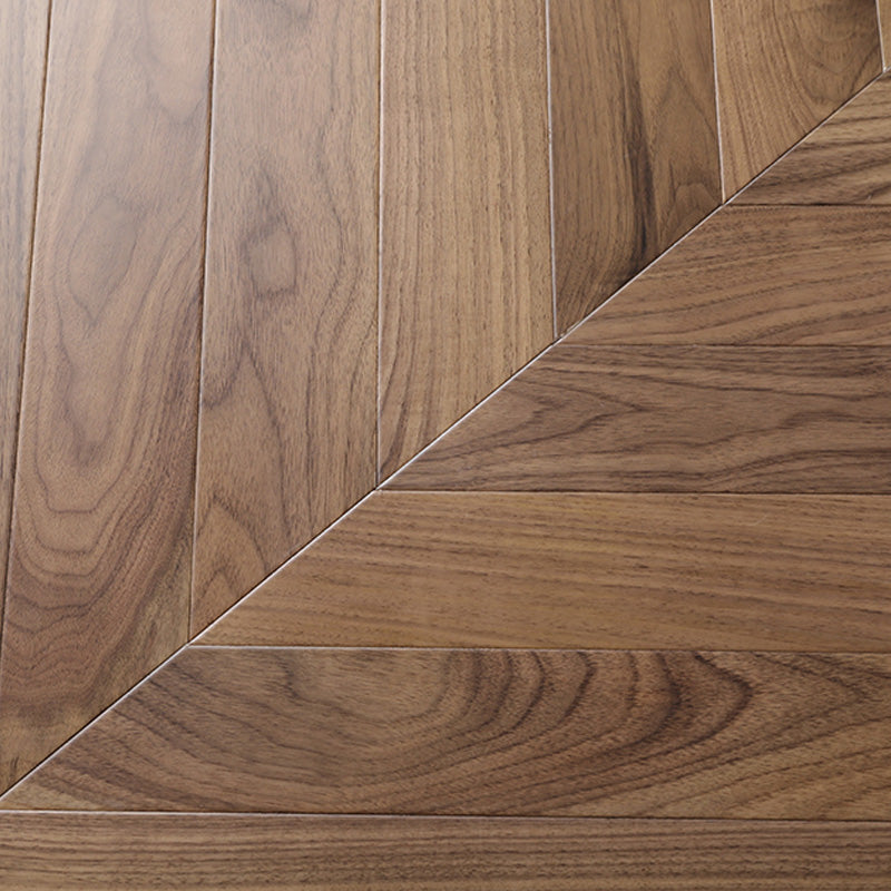 Traditional Flooring Planks Solid Wood Wire Brushed Click-Locking Wood Floor Tile Brown Grey 215.3 sq ft. - 400 Pieces Clearhalo 'Flooring 'Hardwood Flooring' 'hardwood_flooring' 'Home Improvement' 'home_improvement' 'home_improvement_hardwood_flooring' Walls and Ceiling' 7467188