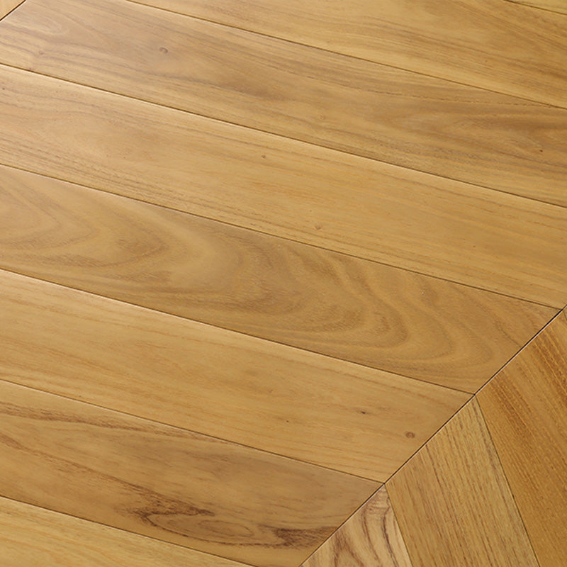 Traditional Flooring Planks Solid Wood Wire Brushed Click-Locking Wood Floor Tile Yellow Brown 215.3 sq ft. - 400 Pieces Clearhalo 'Flooring 'Hardwood Flooring' 'hardwood_flooring' 'Home Improvement' 'home_improvement' 'home_improvement_hardwood_flooring' Walls and Ceiling' 7467198