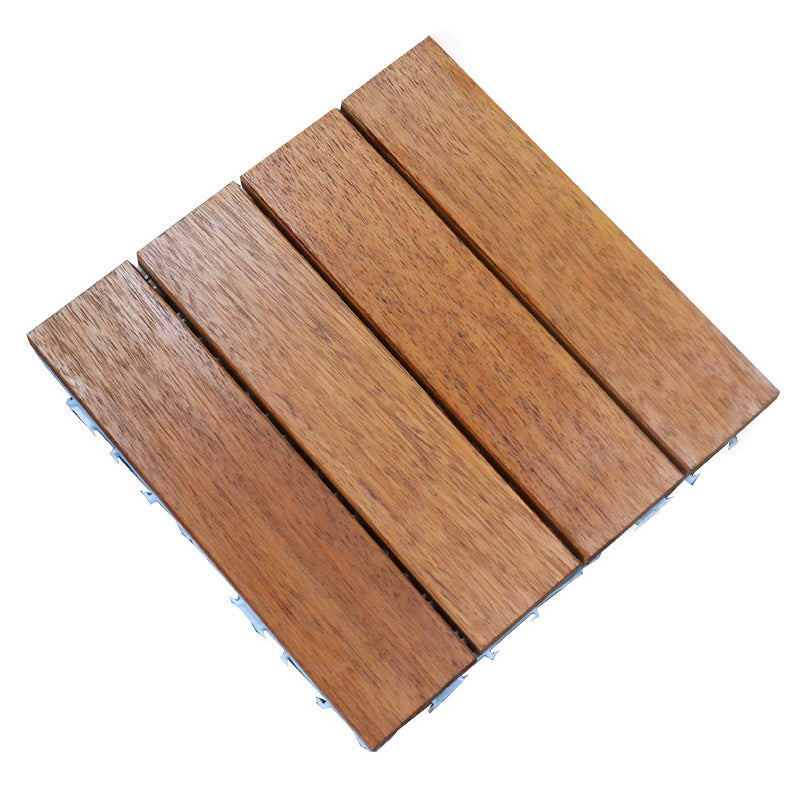 Interlocking Hardwood Flooring Waterproof Wood Flooring Tiles 12" x 12" Natural Clearhalo 'Flooring 'Hardwood Flooring' 'hardwood_flooring' 'Home Improvement' 'home_improvement' 'home_improvement_hardwood_flooring' Walls and Ceiling' 7467264