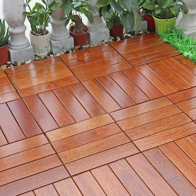 Wood Flooring Tiles Water Resistant Click Lock Solid Wood Flooring Planks 12" x 12" Clearhalo 'Flooring 'Hardwood Flooring' 'hardwood_flooring' 'Home Improvement' 'home_improvement' 'home_improvement_hardwood_flooring' Walls and Ceiling' 7467278