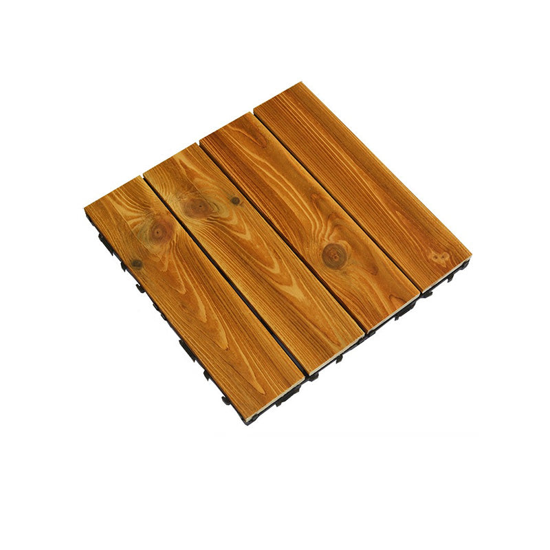 12" X 12" Square Hardwood Flooring Click-Locking Pine Wood Flooring Tiles Teak Straight Row Clearhalo 'Flooring 'Hardwood Flooring' 'hardwood_flooring' 'Home Improvement' 'home_improvement' 'home_improvement_hardwood_flooring' Walls and Ceiling' 7467297