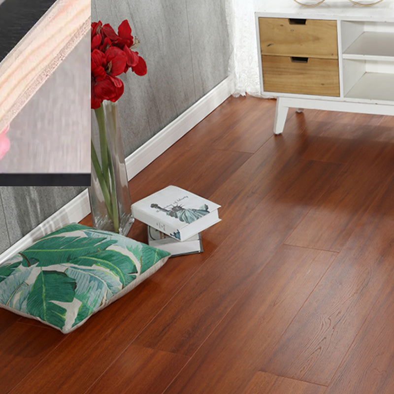 Traditional Wooden Wall Planks Solid Wood Click-Locking Wire Brushed Planks Rosewood Clearhalo 'Flooring 'Hardwood Flooring' 'hardwood_flooring' 'Home Improvement' 'home_improvement' 'home_improvement_hardwood_flooring' Walls and Ceiling' 7467402