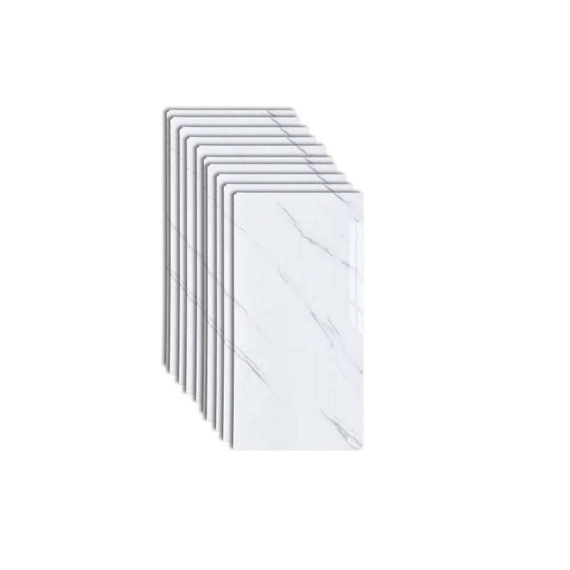 Field Tile Peel and Stick Tile Rectangular Peel and Stick Wall Tile 10 Pack White-Gray 10-Piece Set Clearhalo 'Flooring 'Home Improvement' 'home_improvement' 'home_improvement_peel_stick_blacksplash' 'Peel & Stick Backsplash Tile' 'peel_stick_blacksplash' 'Walls & Ceilings' Walls and Ceiling' 7467479