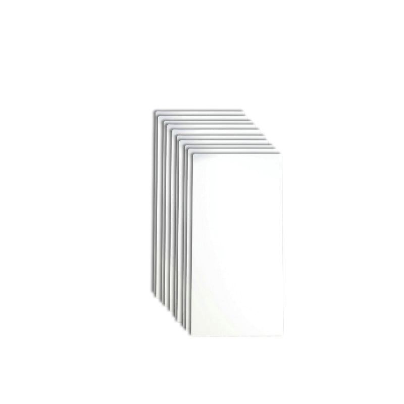 Field Tile Peel and Stick Tile Rectangular Peel and Stick Wall Tile 10 Pack White 10-Piece Set Clearhalo 'Flooring 'Home Improvement' 'home_improvement' 'home_improvement_peel_stick_blacksplash' 'Peel & Stick Backsplash Tile' 'peel_stick_blacksplash' 'Walls & Ceilings' Walls and Ceiling' 7467494