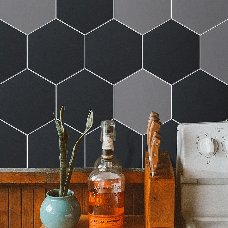 Peel and Stick Tiles Hexagonal Peel and Stick Backsplash 20 Pack Clearhalo 'Flooring 'Home Improvement' 'home_improvement' 'home_improvement_peel_stick_blacksplash' 'Peel & Stick Backsplash Tile' 'peel_stick_blacksplash' 'Walls & Ceilings' Walls and Ceiling' 7467554