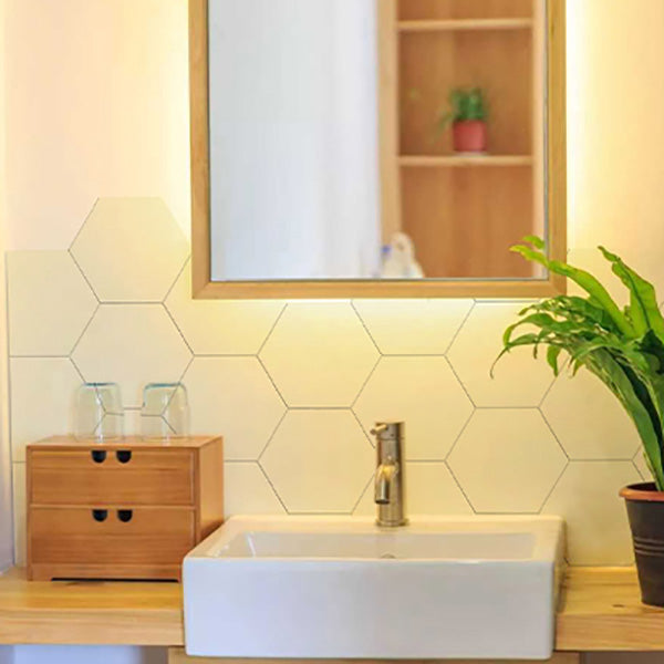 Peel and Stick Tiles Hexagonal Peel and Stick Backsplash 20 Pack for Bathroom Clearhalo 'Flooring 'Home Improvement' 'home_improvement' 'home_improvement_peel_stick_blacksplash' 'Peel & Stick Backsplash Tile' 'peel_stick_blacksplash' 'Walls & Ceilings' Walls and Ceiling' 7467567