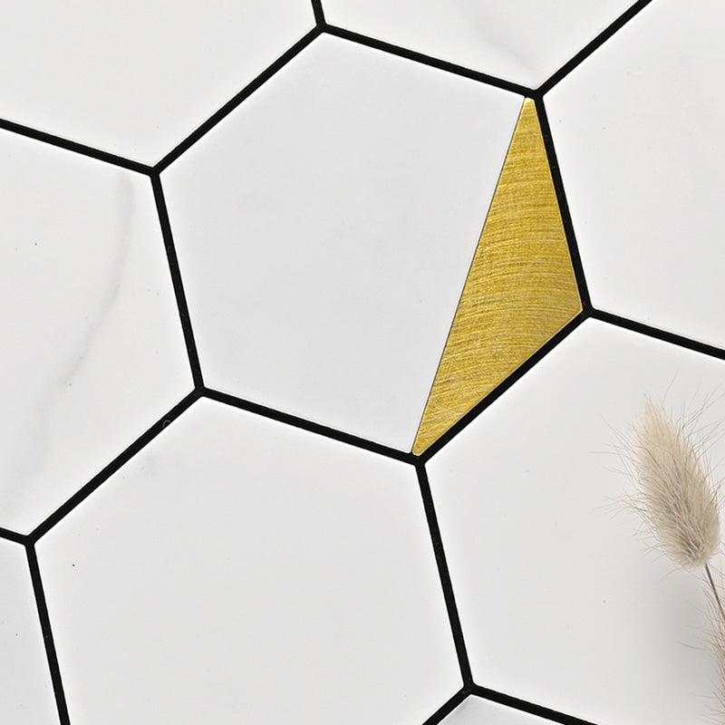 Hexagonal Modern Peel and Stick Tiles Mosaic Tile Peel and Stick Backsplash Clearhalo 'Flooring 'Home Improvement' 'home_improvement' 'home_improvement_peel_stick_blacksplash' 'Peel & Stick Backsplash Tile' 'peel_stick_blacksplash' 'Walls & Ceilings' Walls and Ceiling' 7467820