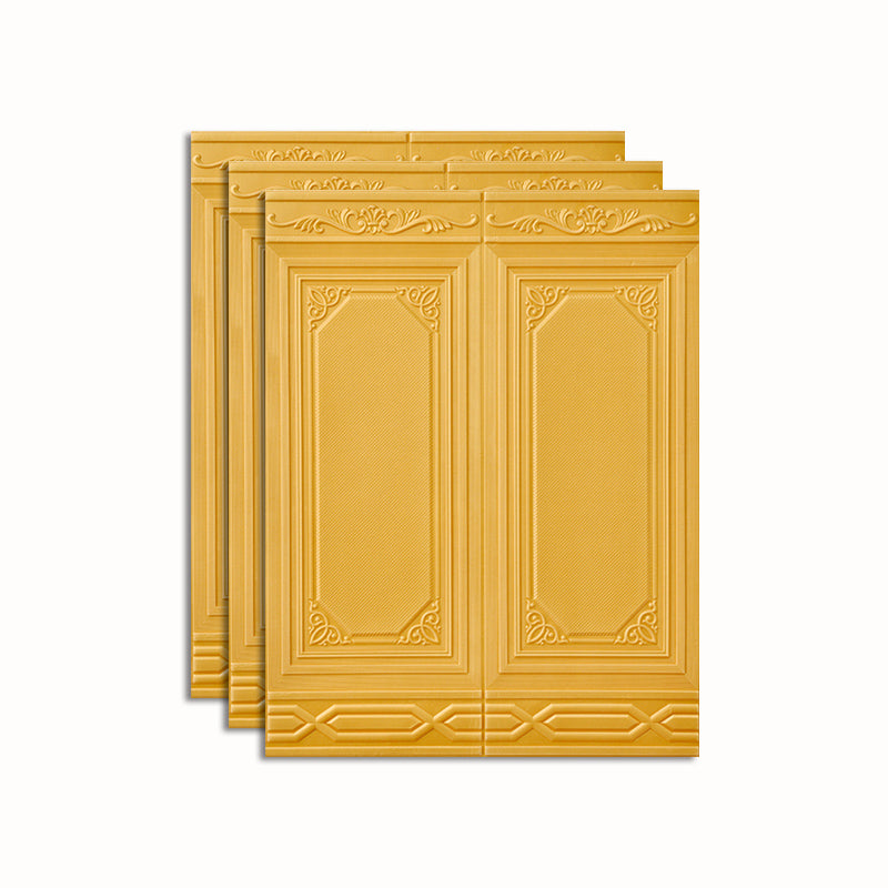 3D Backsplash Panels Contemporary Simple Backsplash Panels with Waterproof Bright Yellow Clearhalo 'Flooring 'Home Improvement' 'home_improvement' 'home_improvement_wall_paneling' 'Wall Paneling' 'wall_paneling' 'Walls & Ceilings' Walls and Ceiling' 7467986