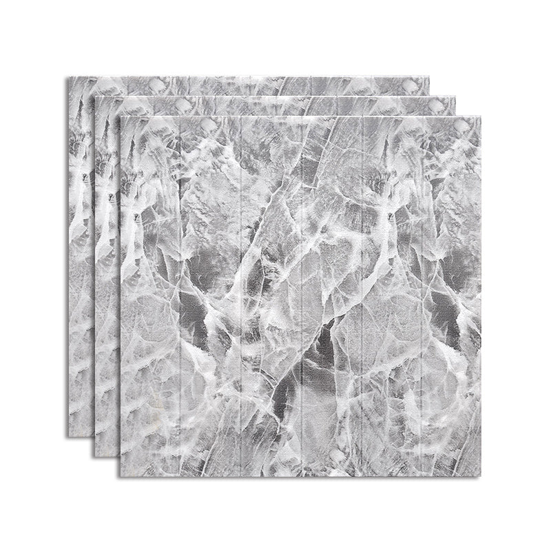 Contemporary Wall Access Panel Plastic Waterproof Backsplash Panels Dark Gray-White Clearhalo 'Flooring 'Home Improvement' 'home_improvement' 'home_improvement_wall_paneling' 'Wall Paneling' 'wall_paneling' 'Walls & Ceilings' Walls and Ceiling' 7468013