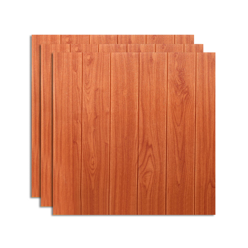 Contemporary Wall Access Panel Plastic Waterproof Backsplash Panels Red Wood Clearhalo 'Flooring 'Home Improvement' 'home_improvement' 'home_improvement_wall_paneling' 'Wall Paneling' 'wall_paneling' 'Walls & Ceilings' Walls and Ceiling' 7468023