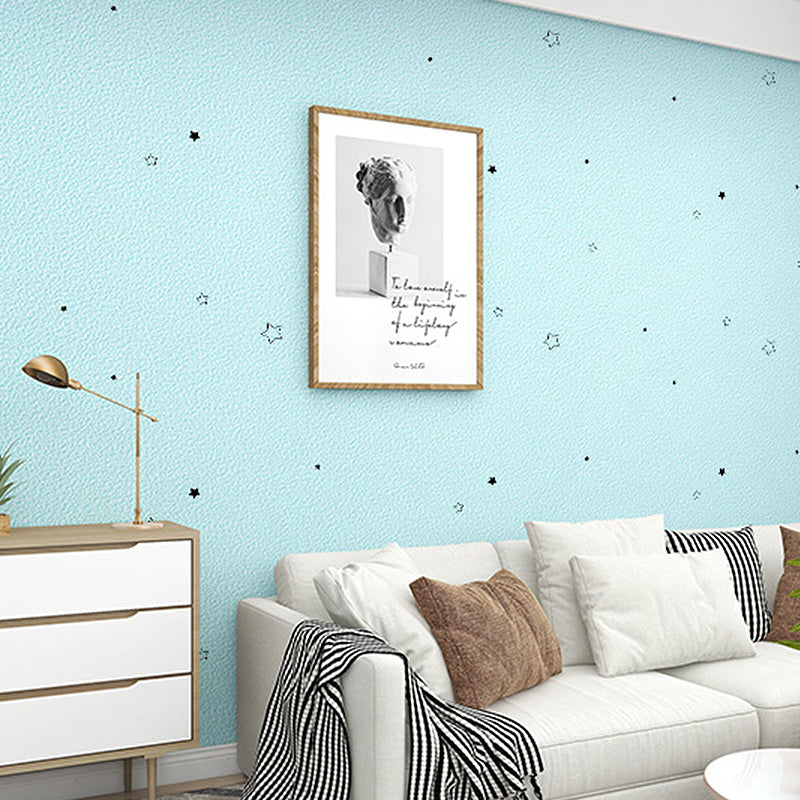 Creative Wall Paneling Star Pattern Stain Resistant Waterproof Wall Paneling Light Blue 1181.1" Clearhalo 'Flooring 'Home Improvement' 'home_improvement' 'home_improvement_wall_paneling' 'Wall Paneling' 'wall_paneling' 'Walls & Ceilings' Walls and Ceiling' 7468032