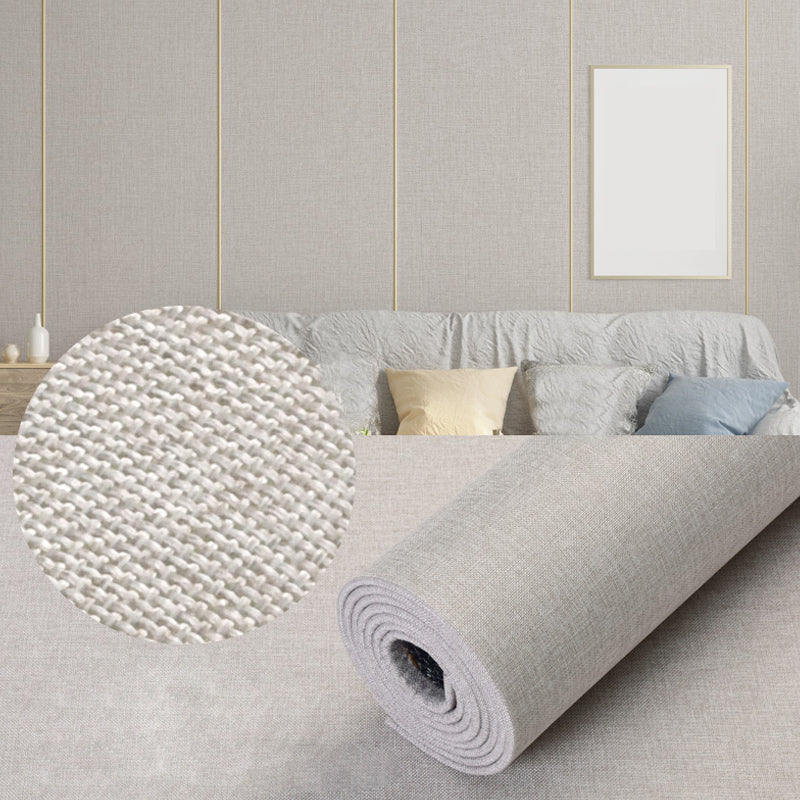 Modern Wall Ceiling Peel and Stick Solid Color Fade Resistant Wall Paneling Cream Gray 110"L x 26"W Clearhalo 'Flooring 'Home Improvement' 'home_improvement' 'home_improvement_wall_paneling' 'Wall Paneling' 'wall_paneling' 'Walls & Ceilings' Walls and Ceiling' 7468079