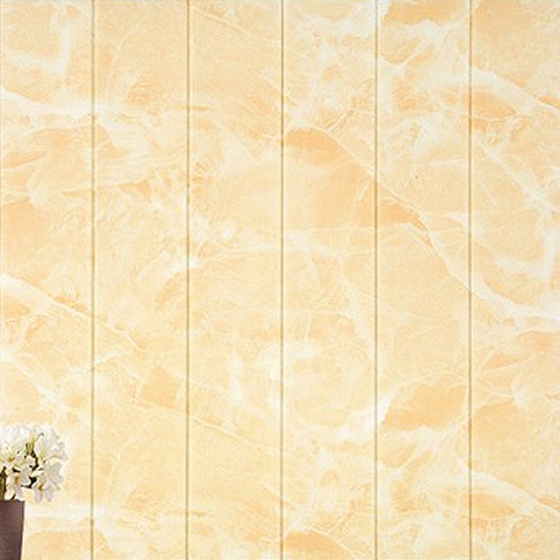 Waterproof Backsplash Panels Modern Simple Plastic Backsplash Panels Light Yellow Clearhalo 'Flooring 'Home Improvement' 'home_improvement' 'home_improvement_wall_paneling' 'Wall Paneling' 'wall_paneling' 'Walls & Ceilings' Walls and Ceiling' 7468147